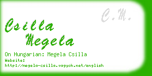 csilla megela business card